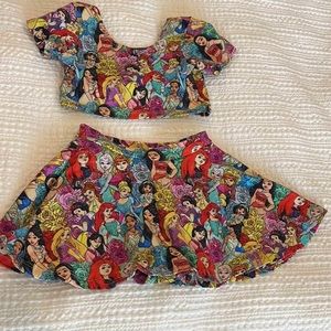 Spoiled & Flashy - Disney Princess 2 piece skirted leotard - Size 5/6